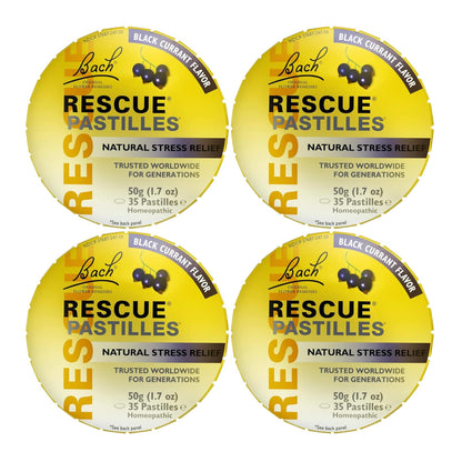 Bach Rescue Remedy Pastilles - Black Currant, 1.7 oz (50 g), 4 Count | Homeopathic