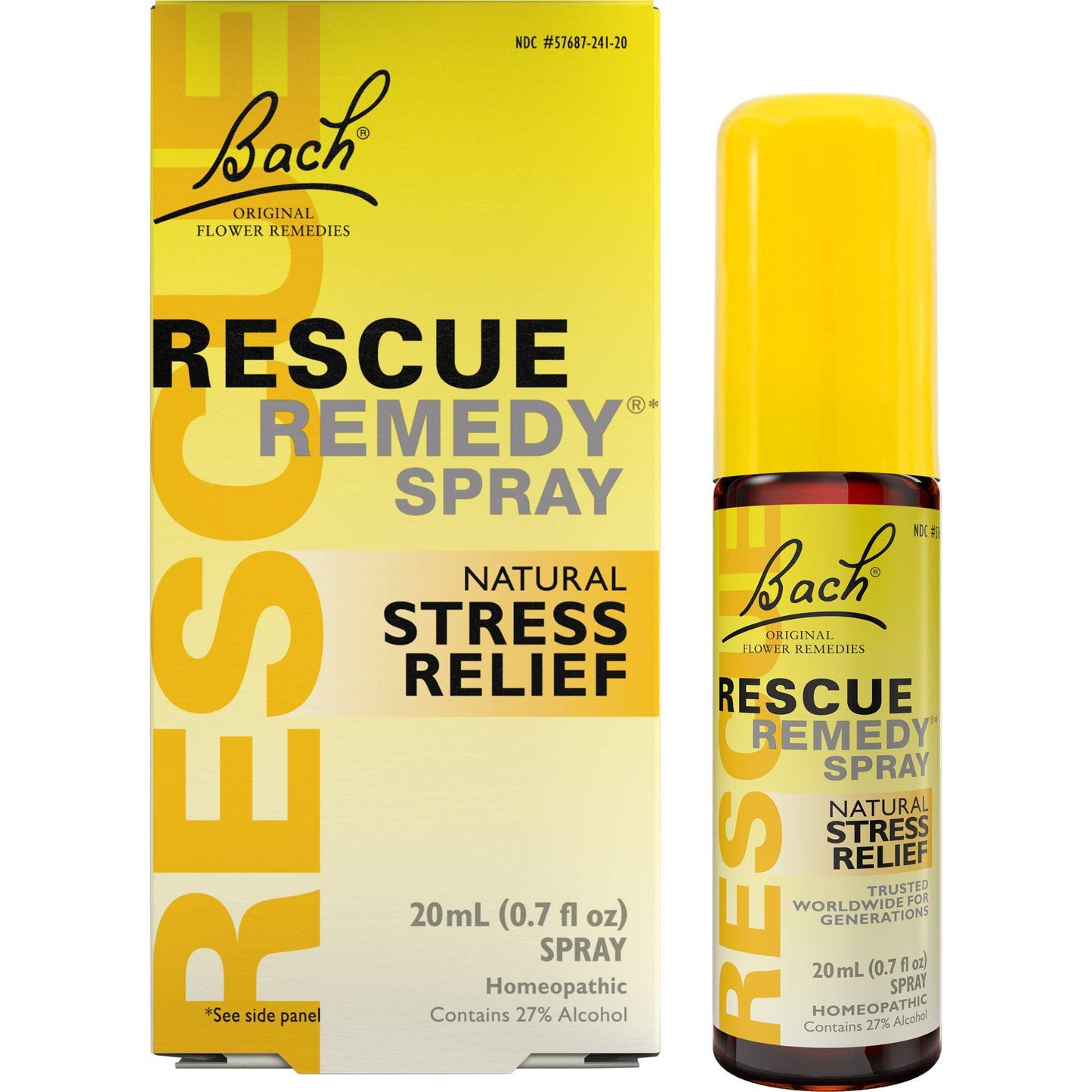 Bach RESCUE REMEDY Spray 20mL – Natural Stress Relief (Vegan, Gluten-Free)