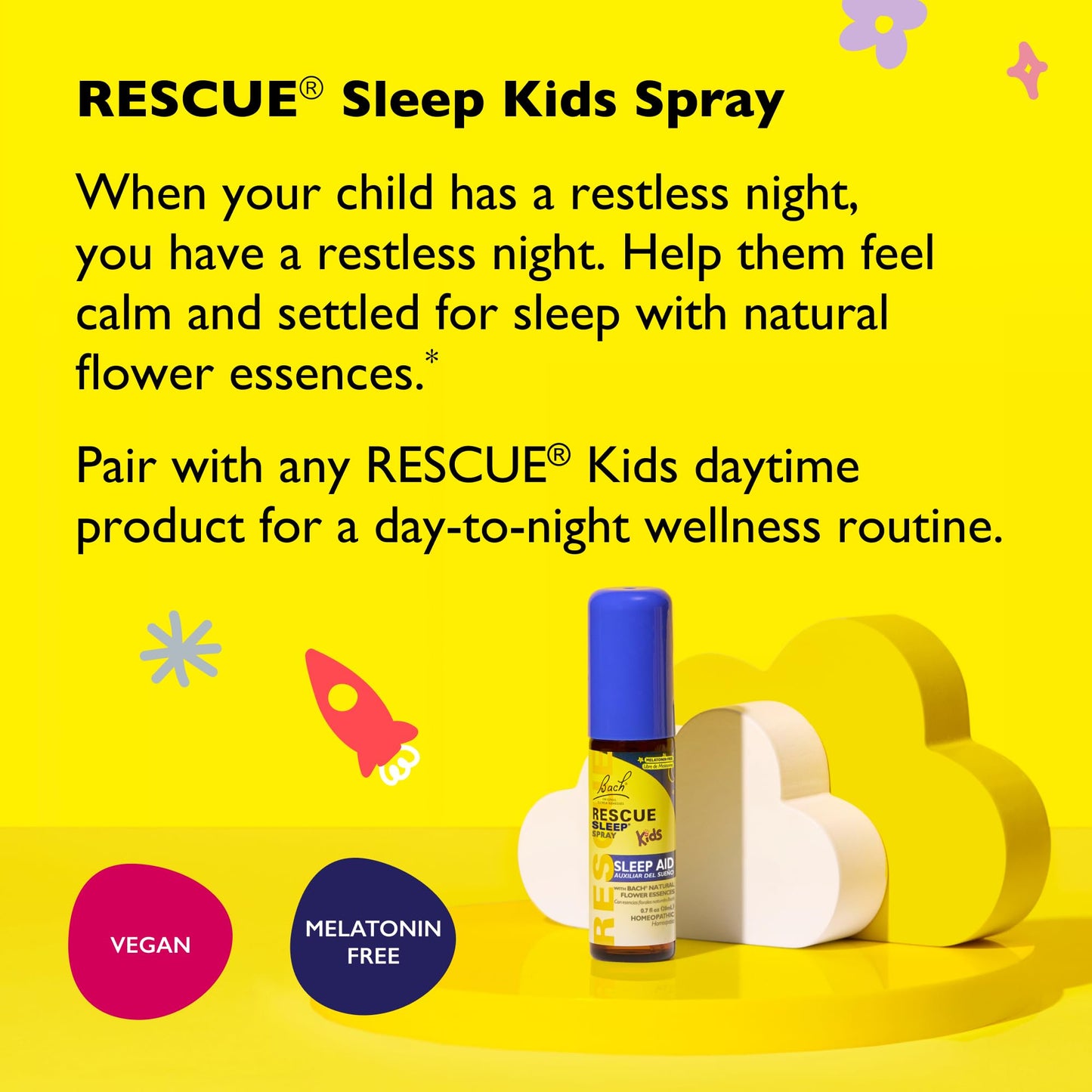 Bach RESCUE Sleep Kids Spray - Melatonin-Free Sleep Aid for Children | 20mL