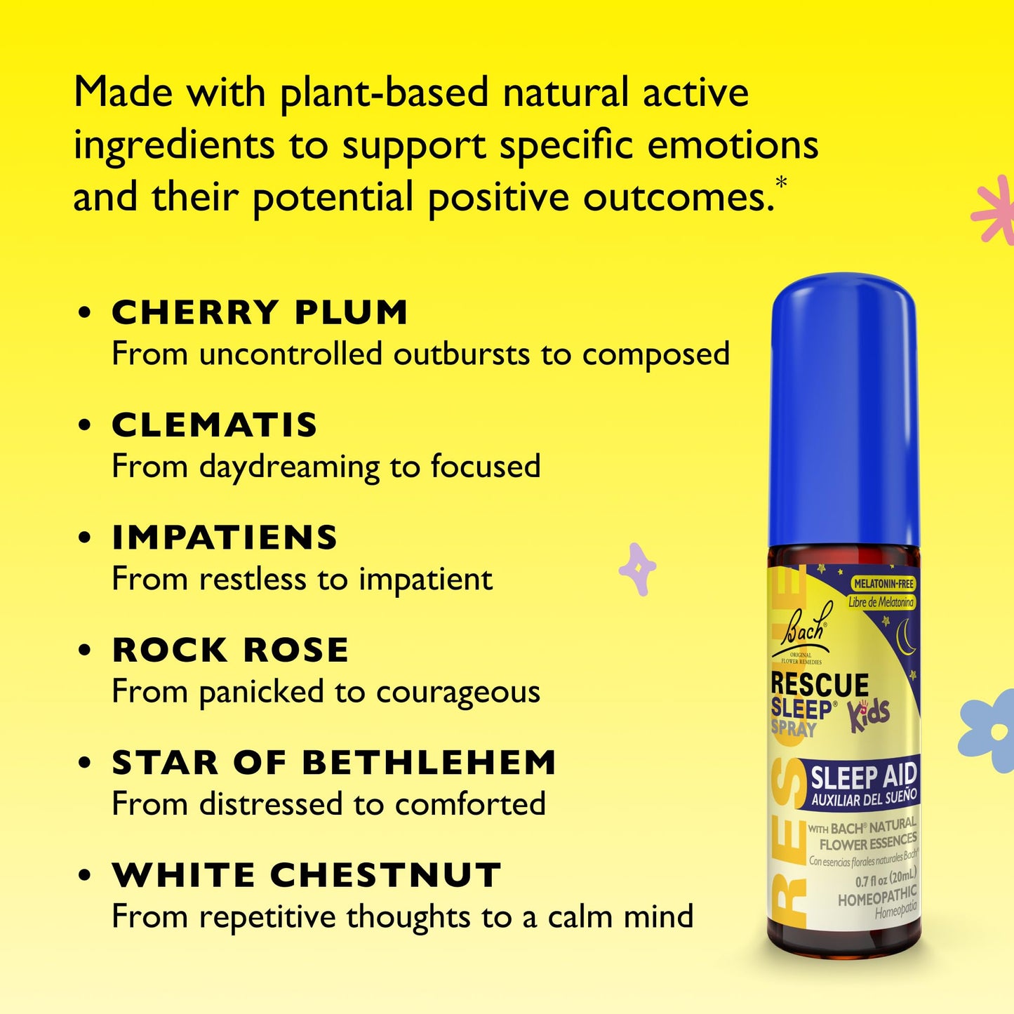 Bach RESCUE Sleep Kids Spray - Melatonin-Free Sleep Aid for Children | 20mL