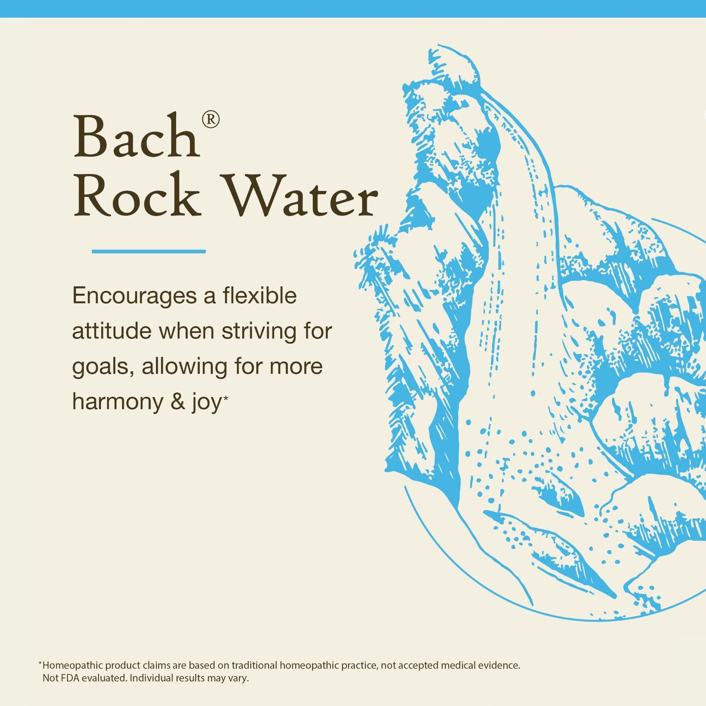 Bach Rock Water Flower Remedy – Flexible Mind, Emotional Balance | 20mL