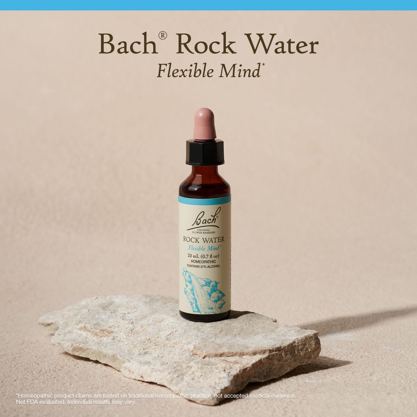 Bach Rock Water Flower Remedy – Flexible Mind, Emotional Balance | 20mL