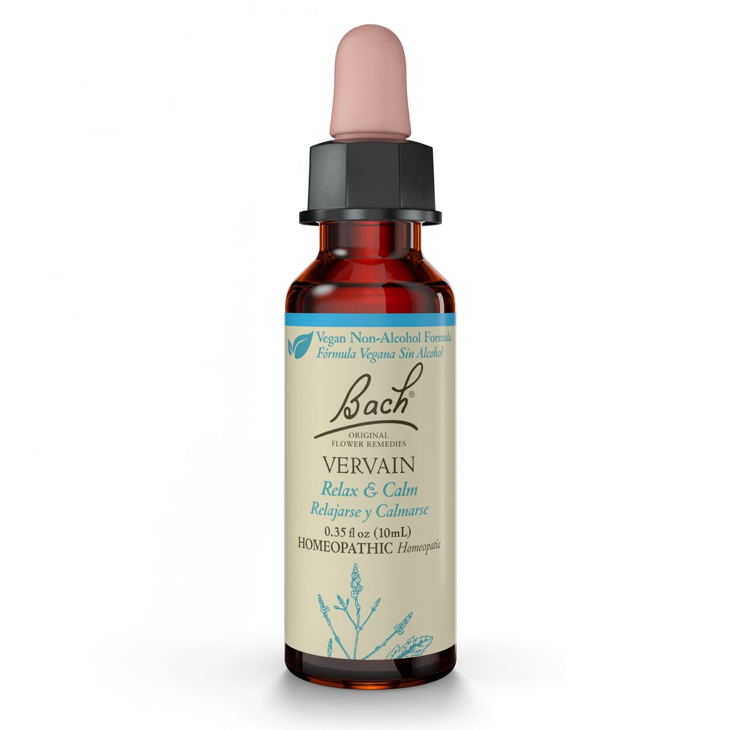 Bach Vervain - Non-Alcohol Flower Remedy for Relax & Calm | 10mL Dropper
