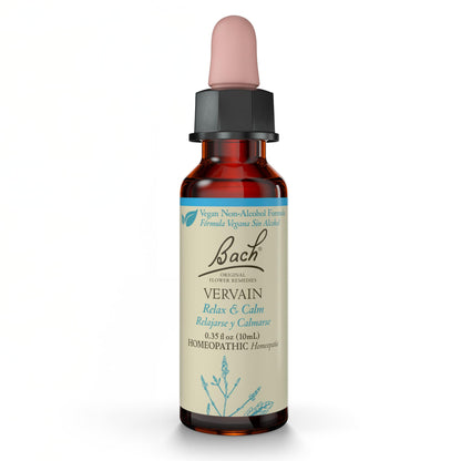 Bach Vervain - Non-Alcohol Flower Remedy for Relax & Calm | 10mL Dropper
