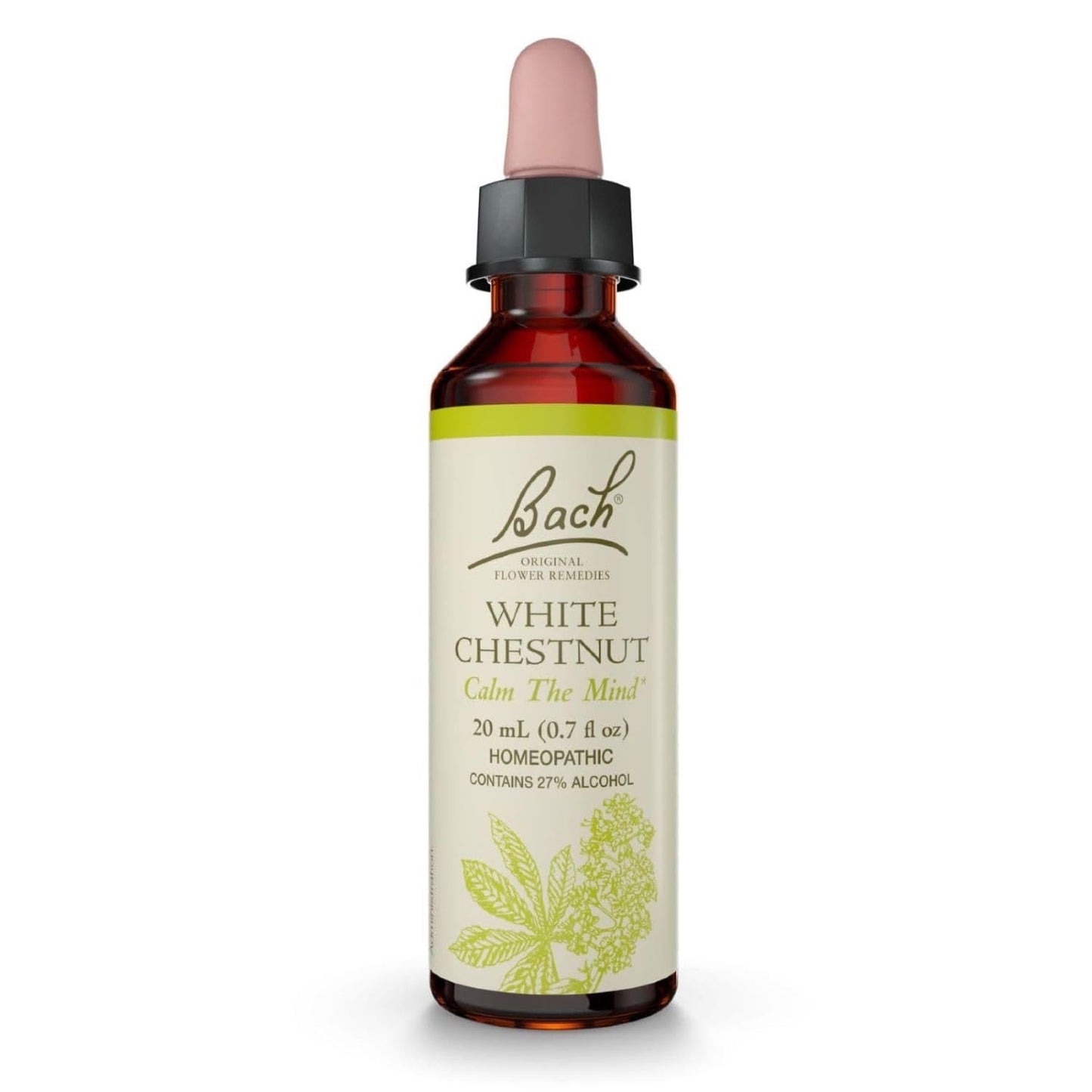 Bach White Chestnut Flower Remedy – Calm the Mind (20mL Dropper) | Vegan, Gluten Free