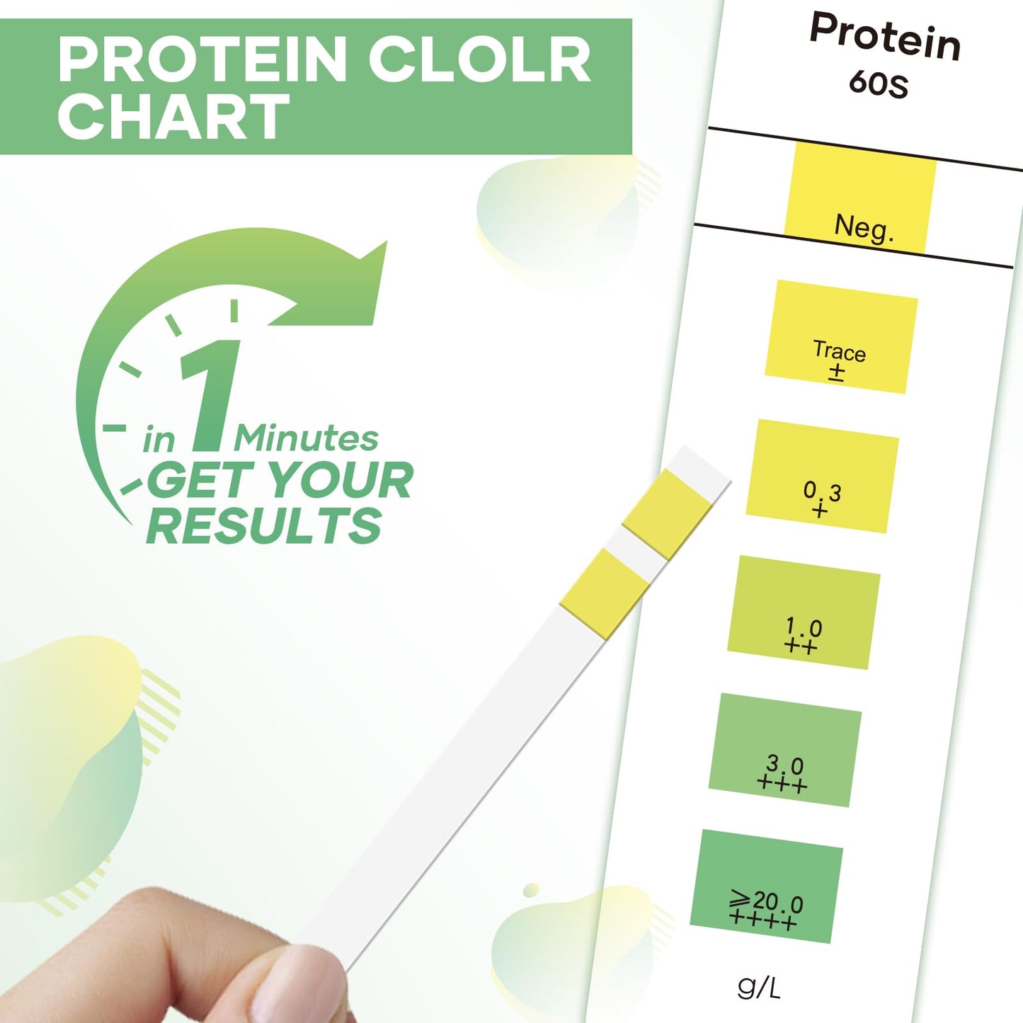 BACNUNN Urine Protein Test Strips – 125 Count | Home Kidney Health