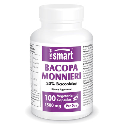 Supersmart Bacopa Monnieri 1500mg Daily | High Bioavailability Nootropic
