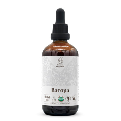 Bacopa USDA Organic | Alcohol-Free Tincture 4 oz | Bacopa Monnieri (Bacopa) Dried Herb