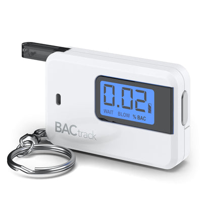 BACtrack Go Keychain Breathalyzer (White) | Ultra-Portable Pocket Alcohol Tester