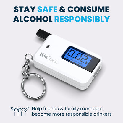 BACtrack Go Keychain Breathalyzer (White) | Ultra-Portable Pocket Alcohol Tester