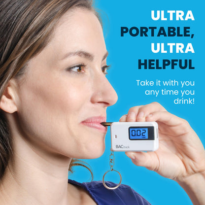 BACtrack Go Keychain Breathalyzer (White) | Ultra-Portable Pocket Alcohol Tester