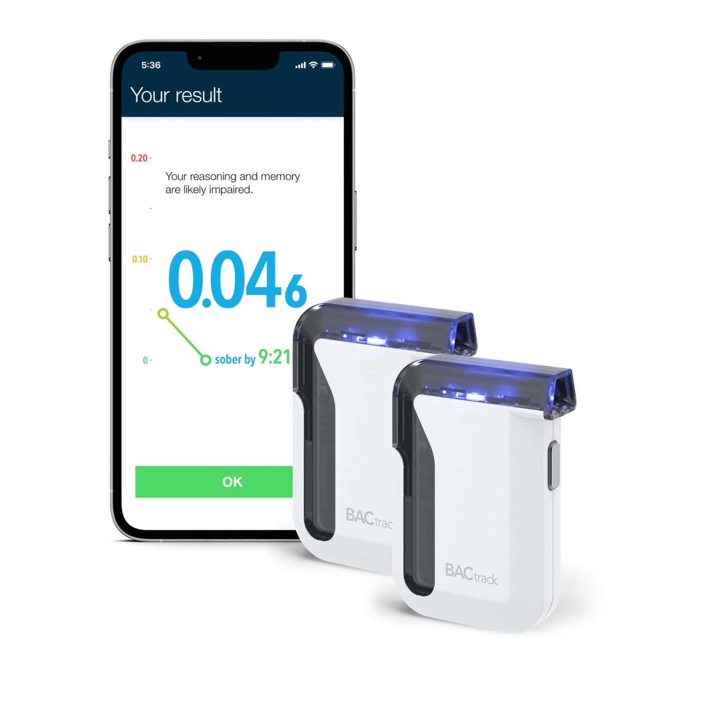 BACtrack Mobile Breathalyzer (2 Pack) – Pro-Grade Accuracy, Smartphone Connectivity & HealthKit