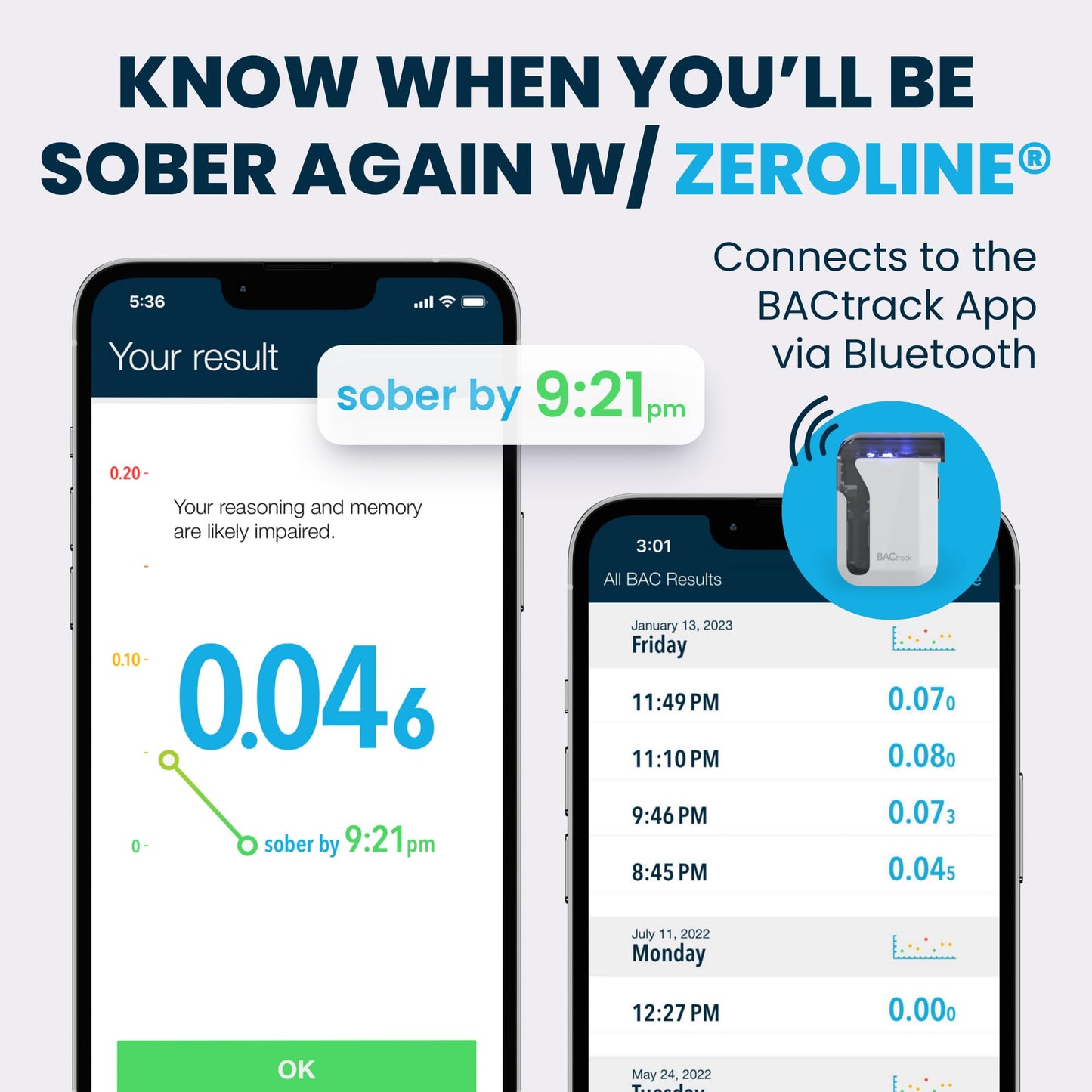 BACtrack Mobile Breathalyzer – Pro-Grade Accuracy, Wireless Smartphone Connectivity, HealthKit Integration