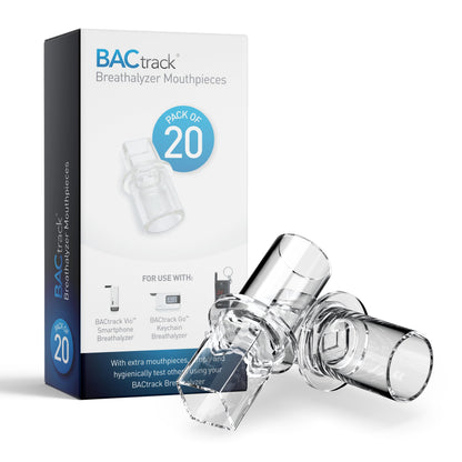 BACtrack Keychain Mouthpieces (20 Count) - Replacement for Keychain, Go, Vio & T60