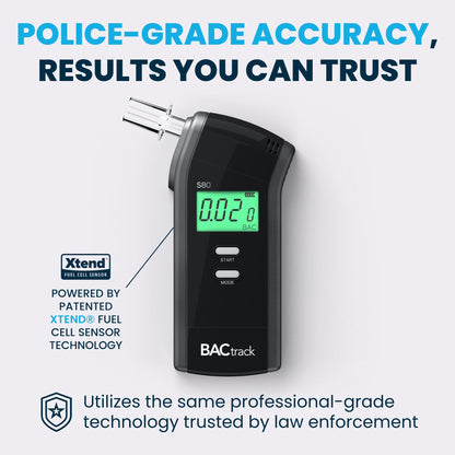 BACtrack S80 Breathalyzer (2 Pack) – Pro-Grade Accuracy, DOT/NHTSA Approved