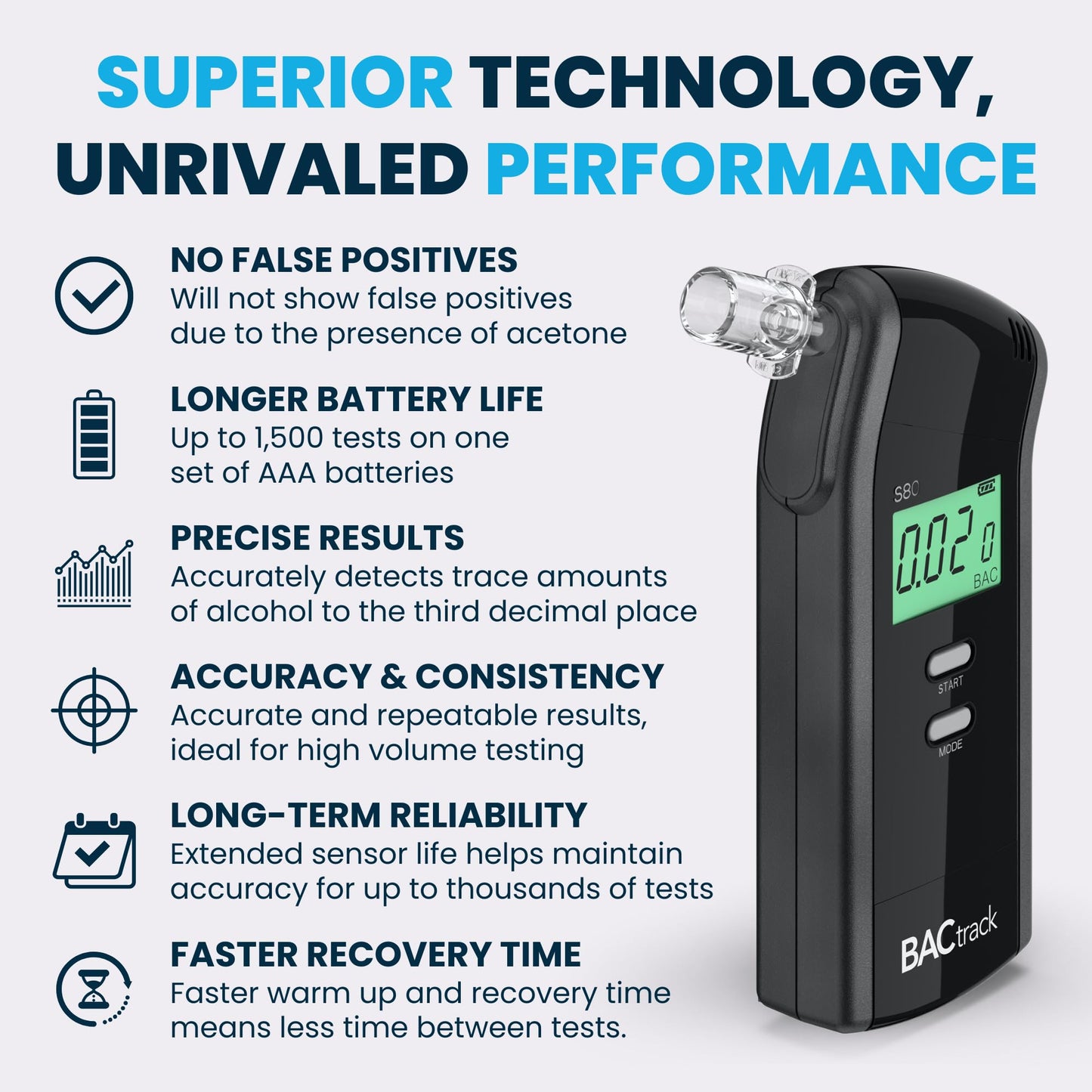 BACtrack S80 Breathalyzer (2 Pack) – Pro-Grade Accuracy, DOT/NHTSA Approved
