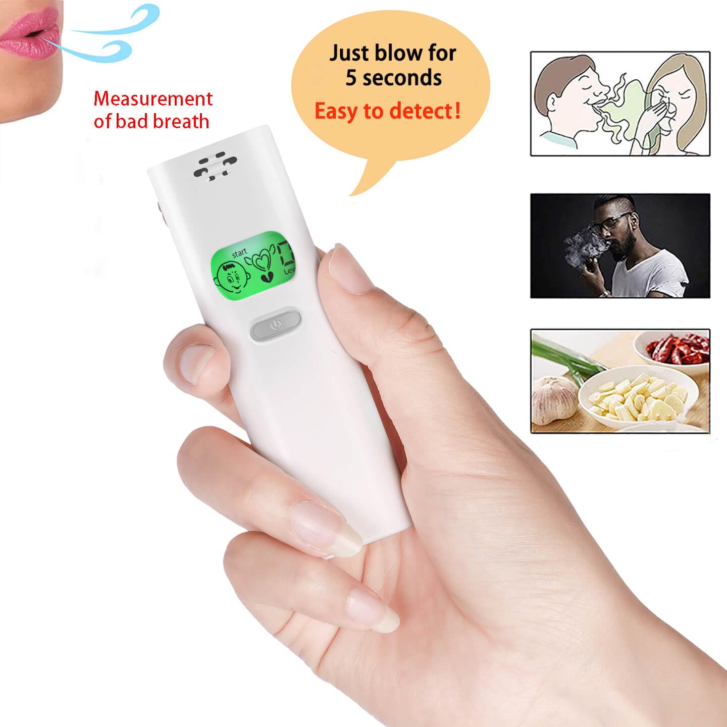 Bad Breath Tester – Portable Mouth Odor Detector & Analyzer for Oral Health