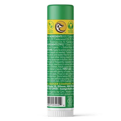 Badger Bug Repellent Stick – All-Natural Mosquito Repellent with Citronella | 0.6 oz