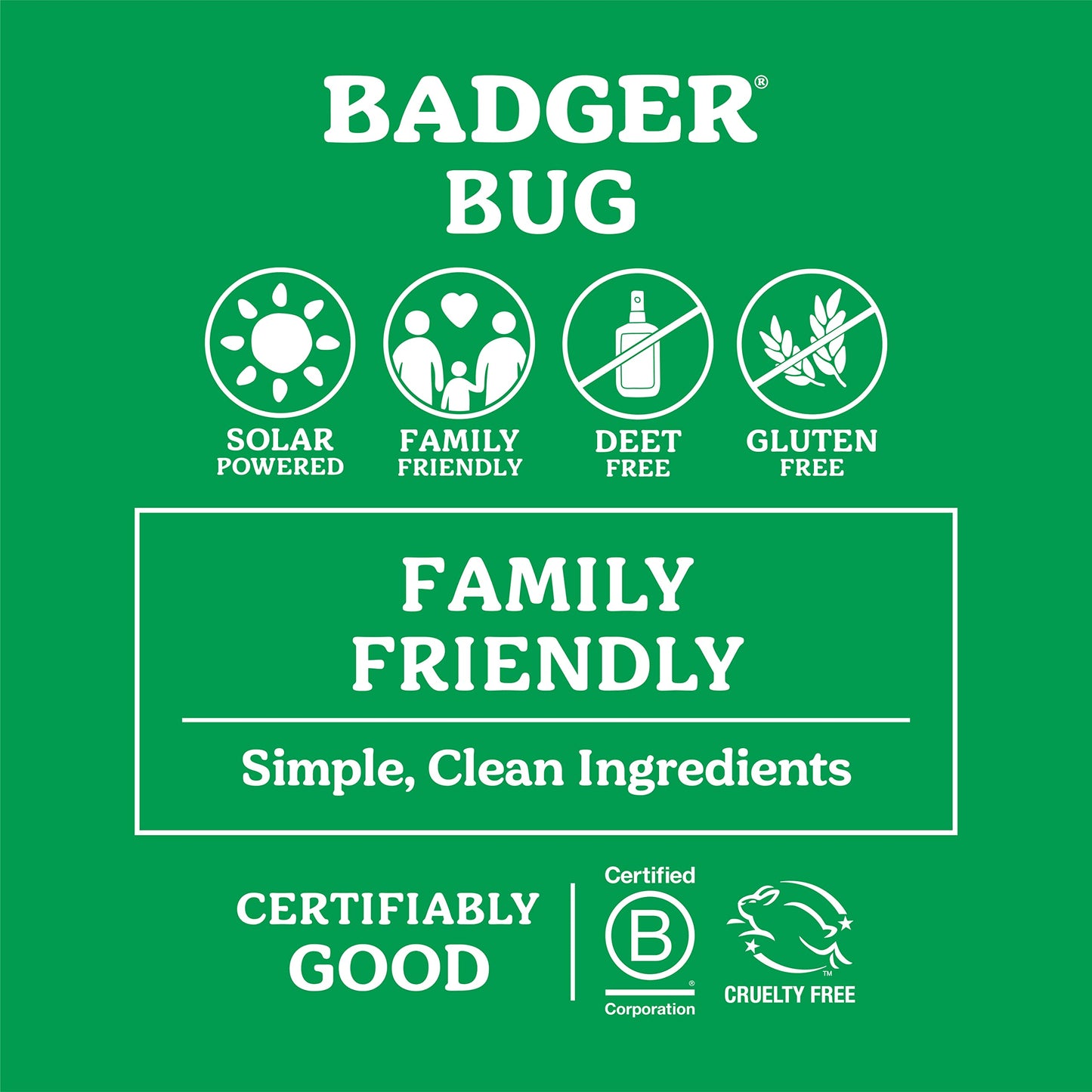 Badger Bug Repellent Stick – All-Natural Mosquito Repellent with Citronella | 0.6 oz