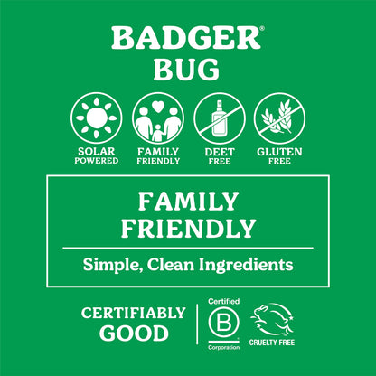 Badger Bug Spray Travel Size – All-Natural, Deet-Free Mosquito Repellent (2.7 fl oz)