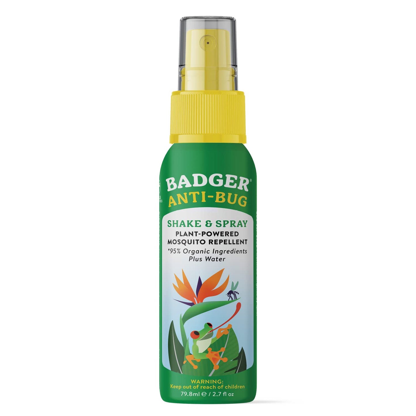 Badger Bug Spray Travel Size – All-Natural, Deet-Free Mosquito Repellent (2.7 fl oz)