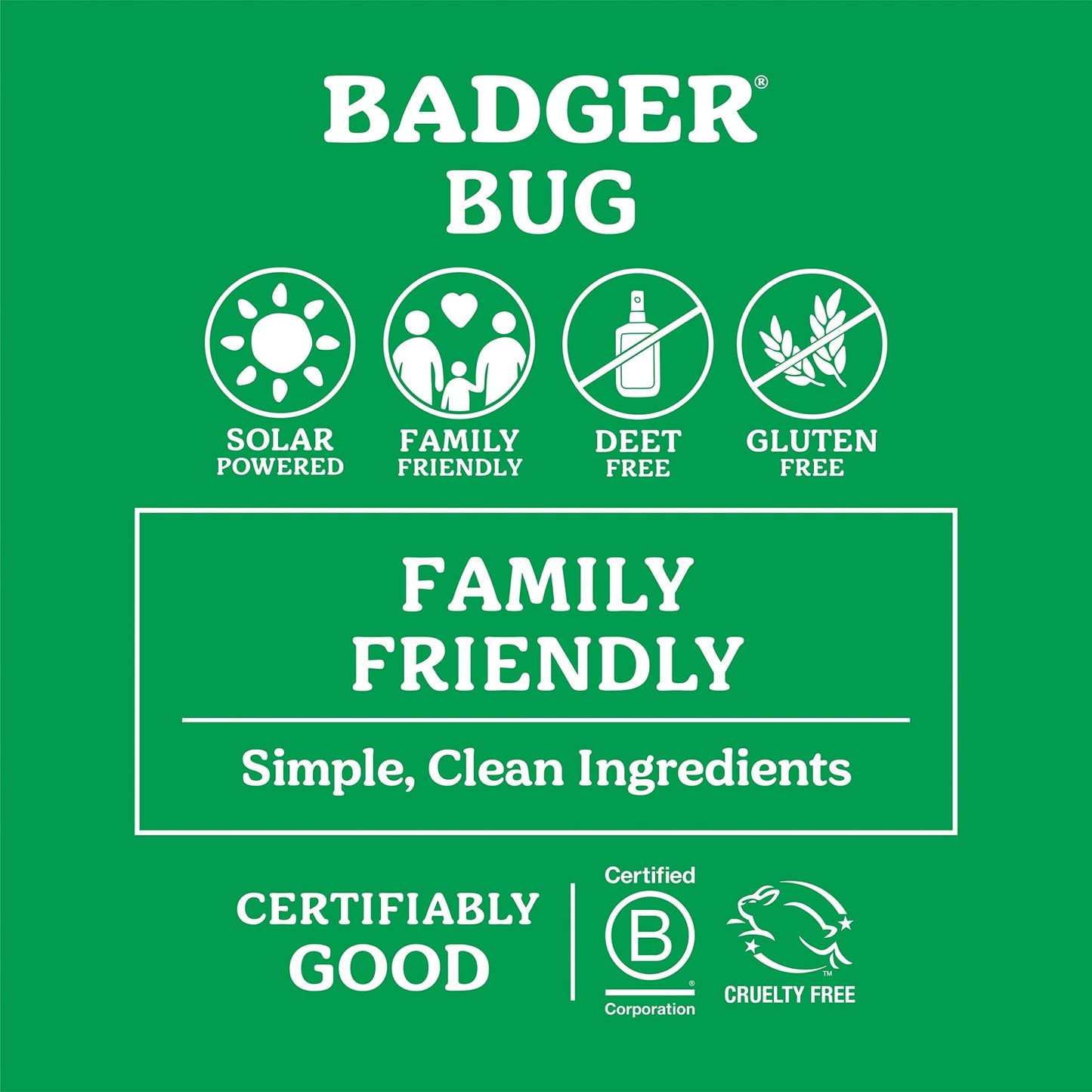 Badger Bug Spray – All-Natural, DEET-Free Family Insect Repellent (4 oz)