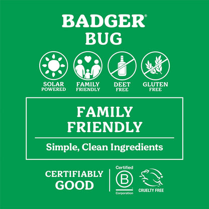 Badger Bug Spray – All-Natural, DEET-Free Family Insect Repellent (4 oz)