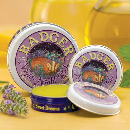 Badger Night Night Balm Chamomile & Lavender – Organic Kids Sleep Balm, 2 oz (2 Pack)