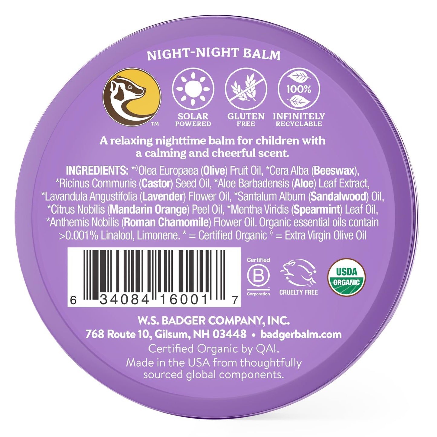 Badger Night Night Balm Chamomile & Lavender – Organic Kids Sleep Balm, 2 oz (2 Pack)