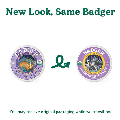 Badger Night Night Balm Chamomile & Lavender – Organic Kids Sleep Balm, 2 oz (2 Pack)