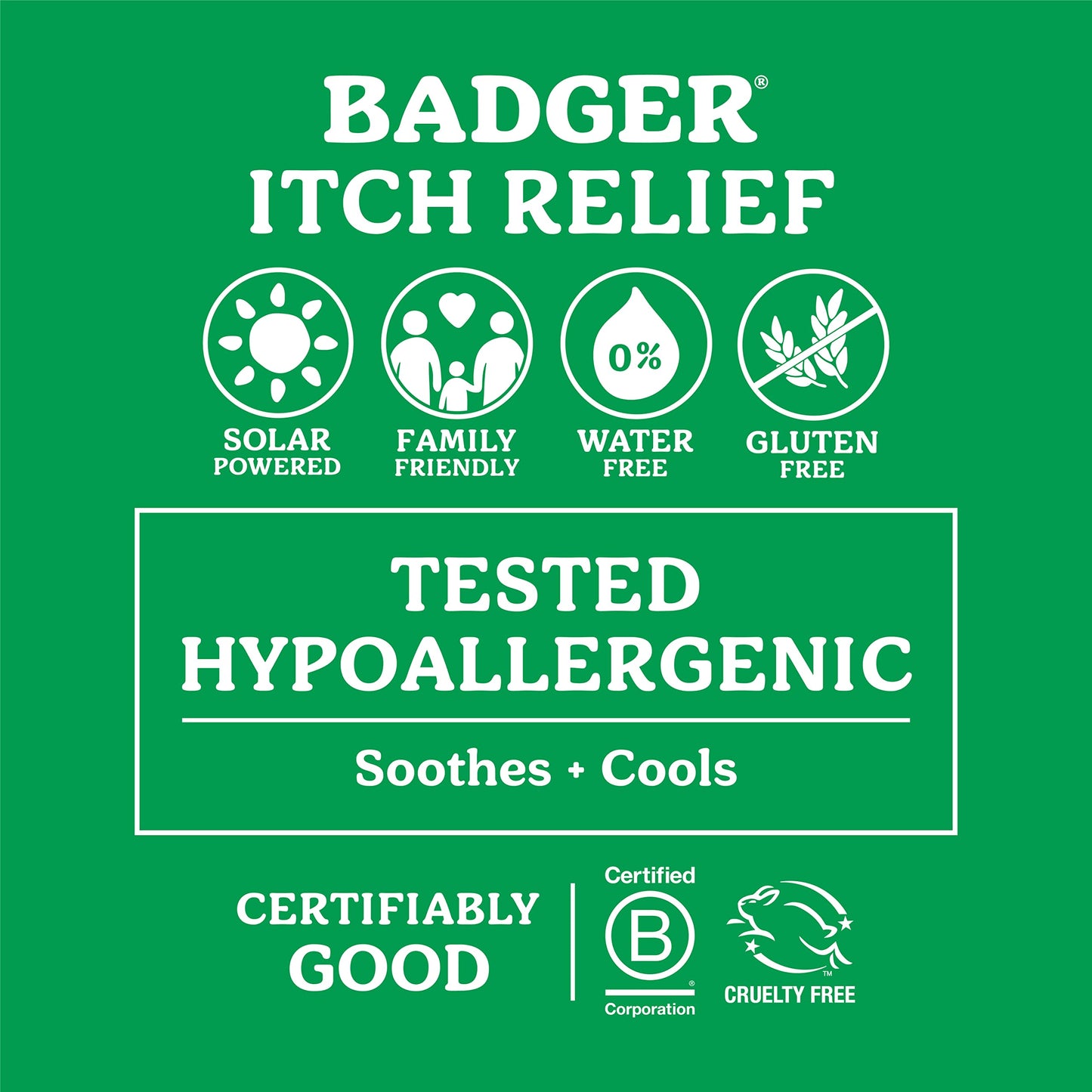 Badger Bug Bite Itch Relief Stick — Natural Anti-Itch for Bites, Poison Ivy & Rashes | 0.6 oz (2-Pack)