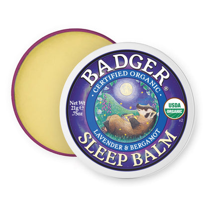 Badger Sleep Balm – Organic Night Balm with Lavender & Bergamot