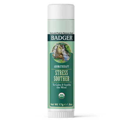 Badger Stress Soother Balm – Organic Essential Oils, Portable Stress Relief Stick