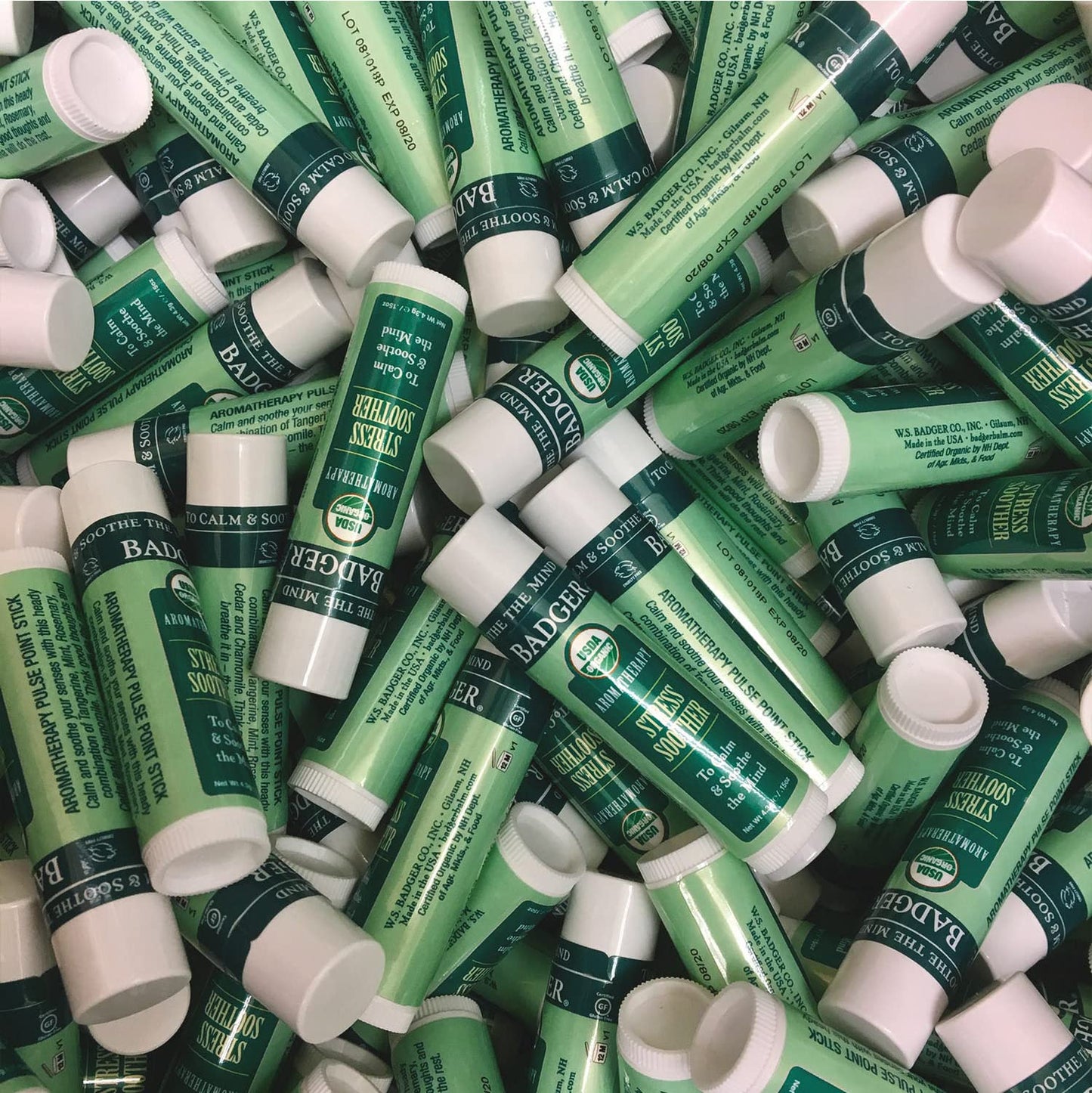 Badger Stress Soother Balm – Organic Essential Oils, Portable Stress Relief Stick
