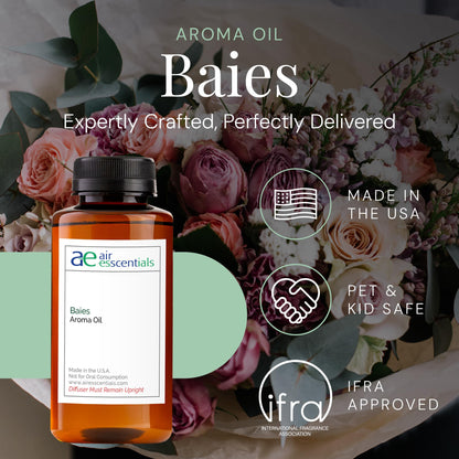 Baies Aroma Oil | Floral Bouquet Essential Oil Blend for Diffusers, 300 mL