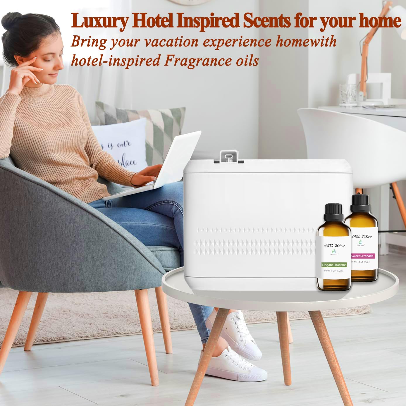 BAIESHIJI Serenity Meadows & Sweet Serenade Hotel Diffuser Oils – 50ml Luxury Aromatherapy