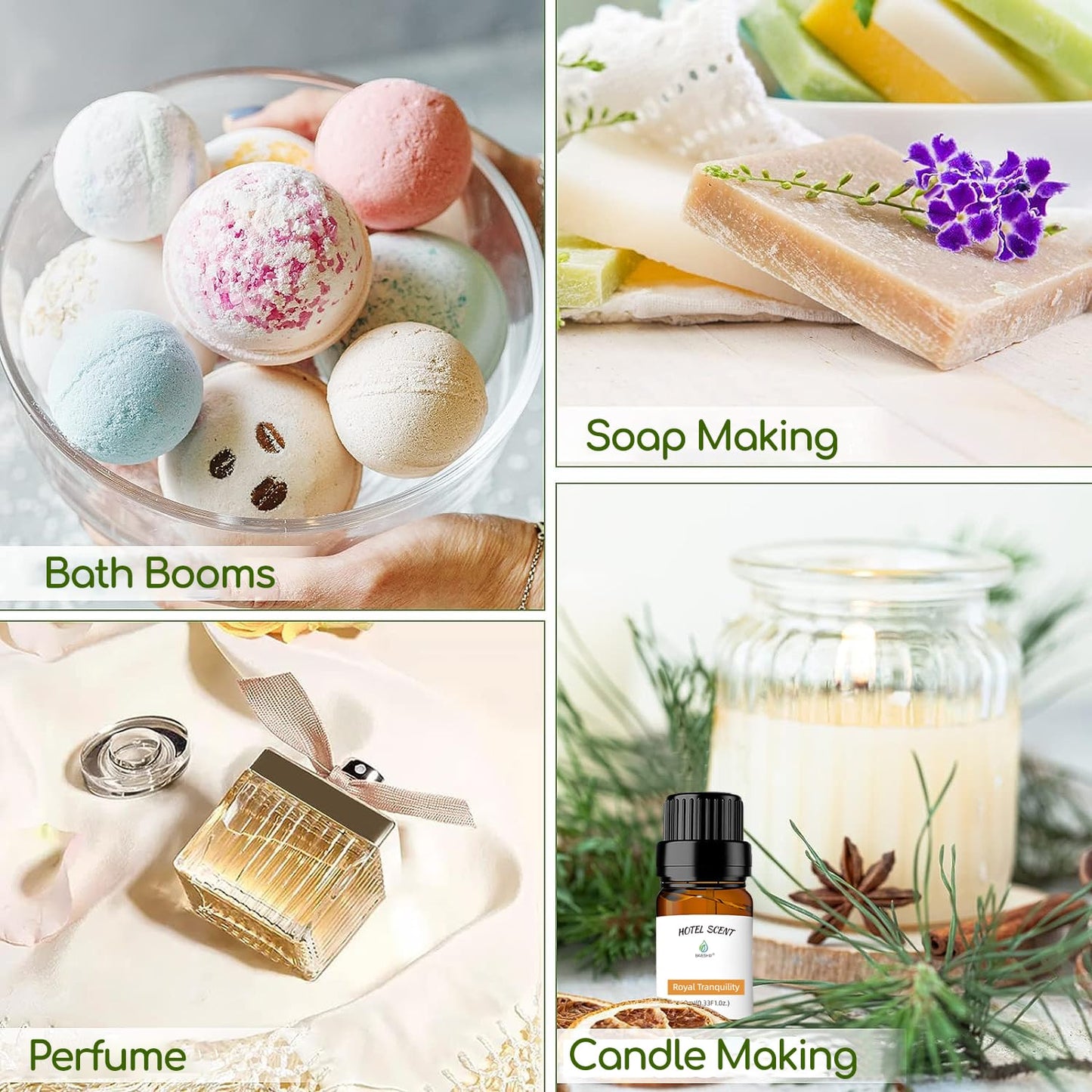 BAIESHIJI Royal Tranquility Hotel Diffuser Oil – 10ml Lemon, Jasmine & Amber