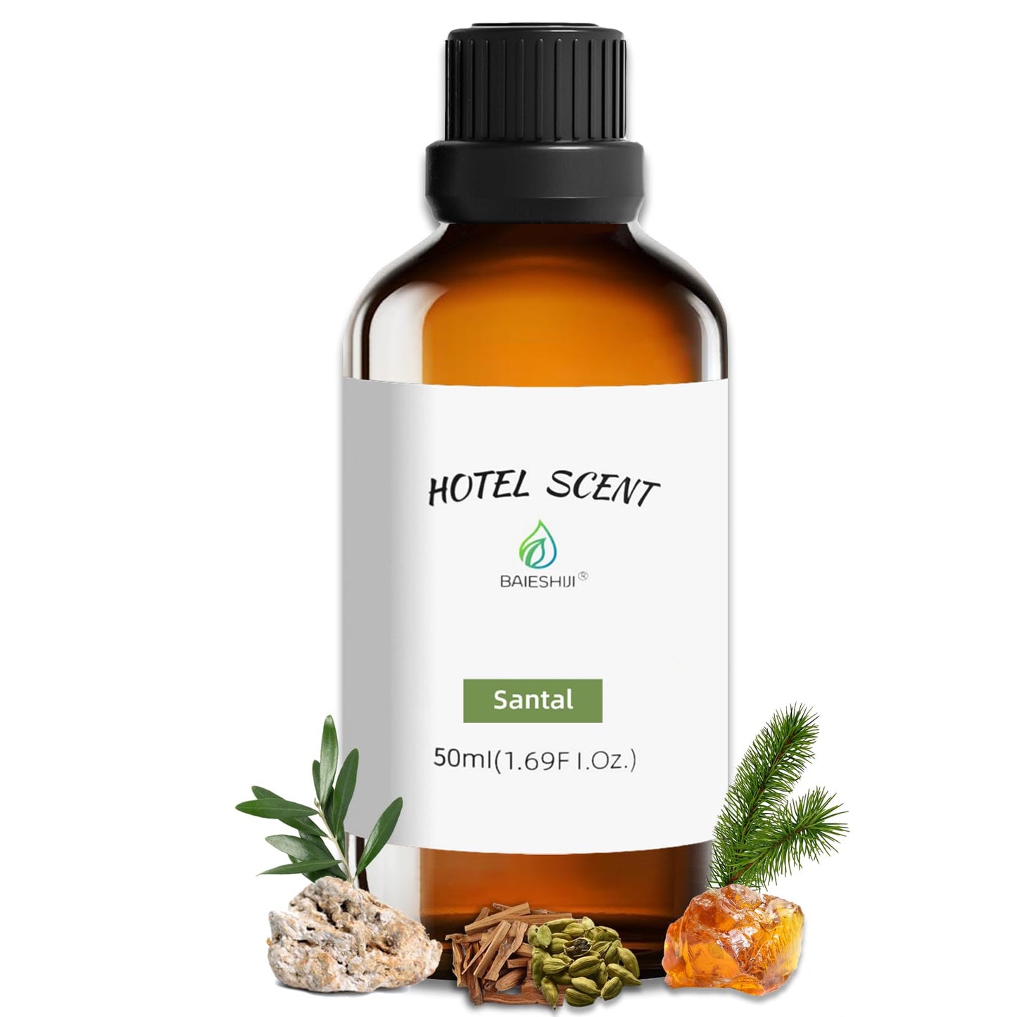 BAIESHIJI Santal Scent Essential Oil for Diffusers – Luxury Hotel-Grade Woodsy Aroma