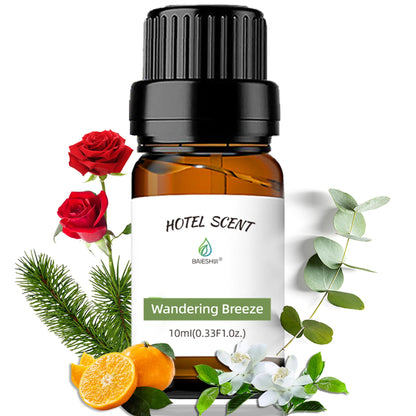BAIESHIJI Wandering Breeze Essential Oil — Hotel Collection, Rose & Cedarwood, 10mL