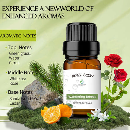 BAIESHIJI Wandering Breeze Essential Oil — Hotel Collection, Rose & Cedarwood, 10mL