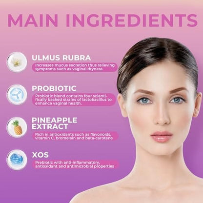 BAKAKOUL Feminine Probiotics Gummies for Women | Supports pH Balance & Digestive Health | 60 Gummies