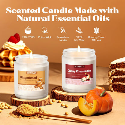 Bakery Candles Set - 6 Pack Fall & Winter Soy Jar Candles