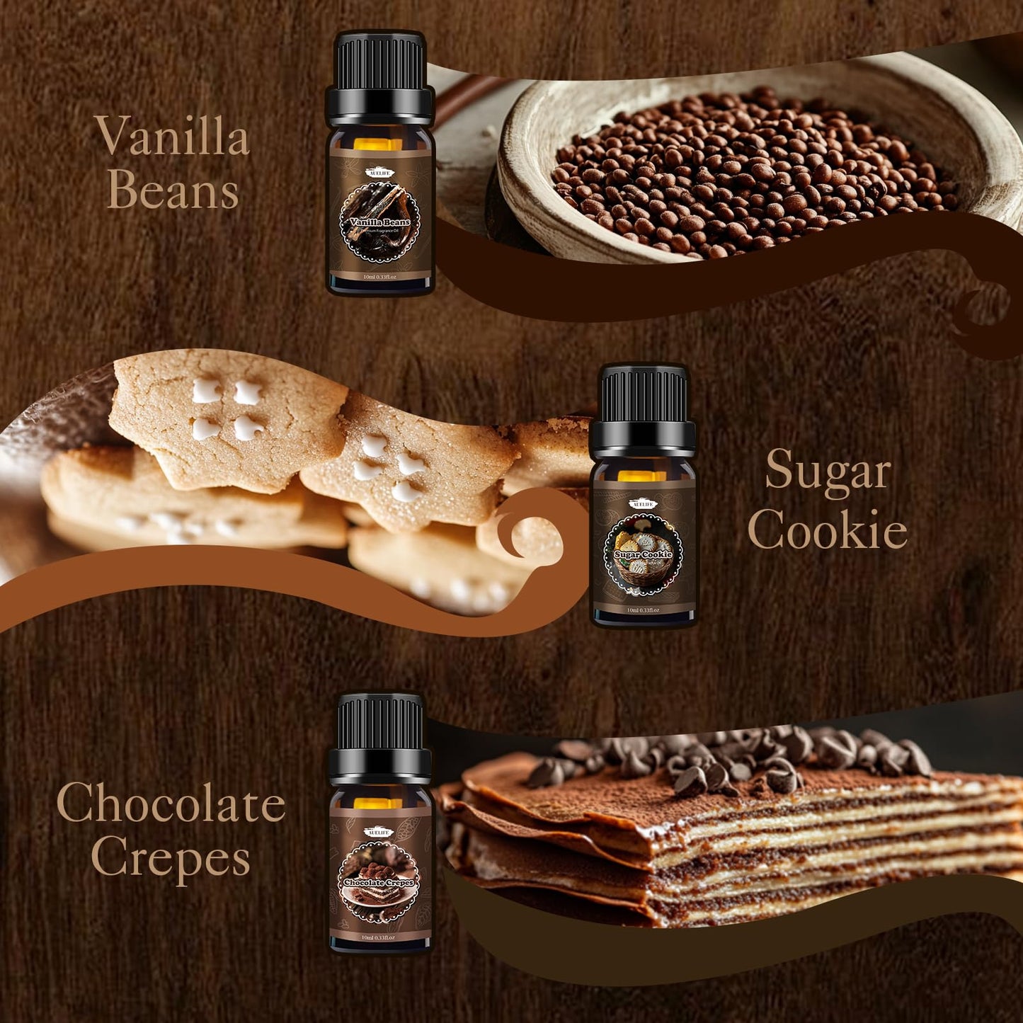 Bakery Essential Oils Set - Vanilla Bean, Cookies, Cinnamon Rolls & More | Father's Day Gift