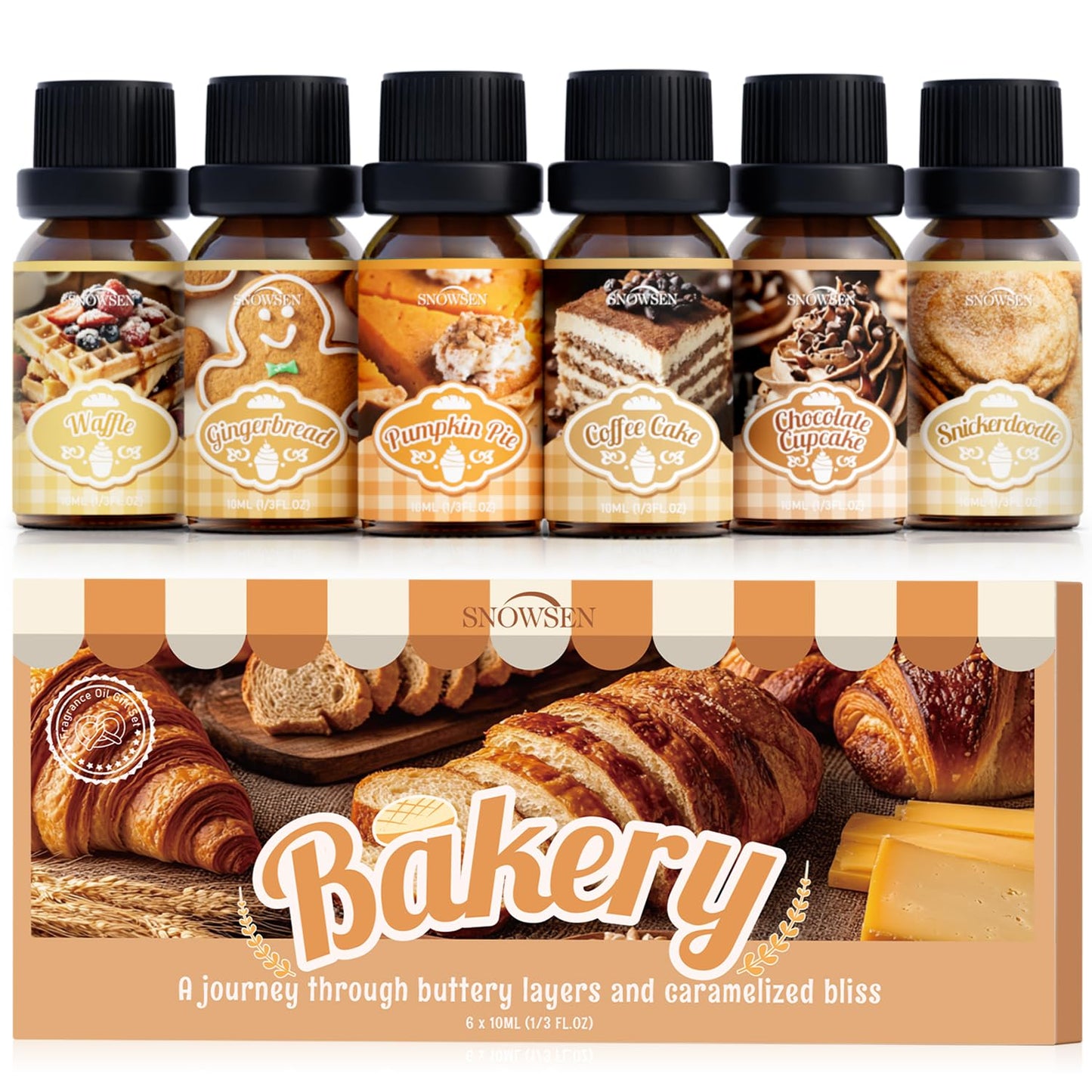 Bakery Essential Oils Gift Set – SNOWSEN Fragrance Oils for Diffuser