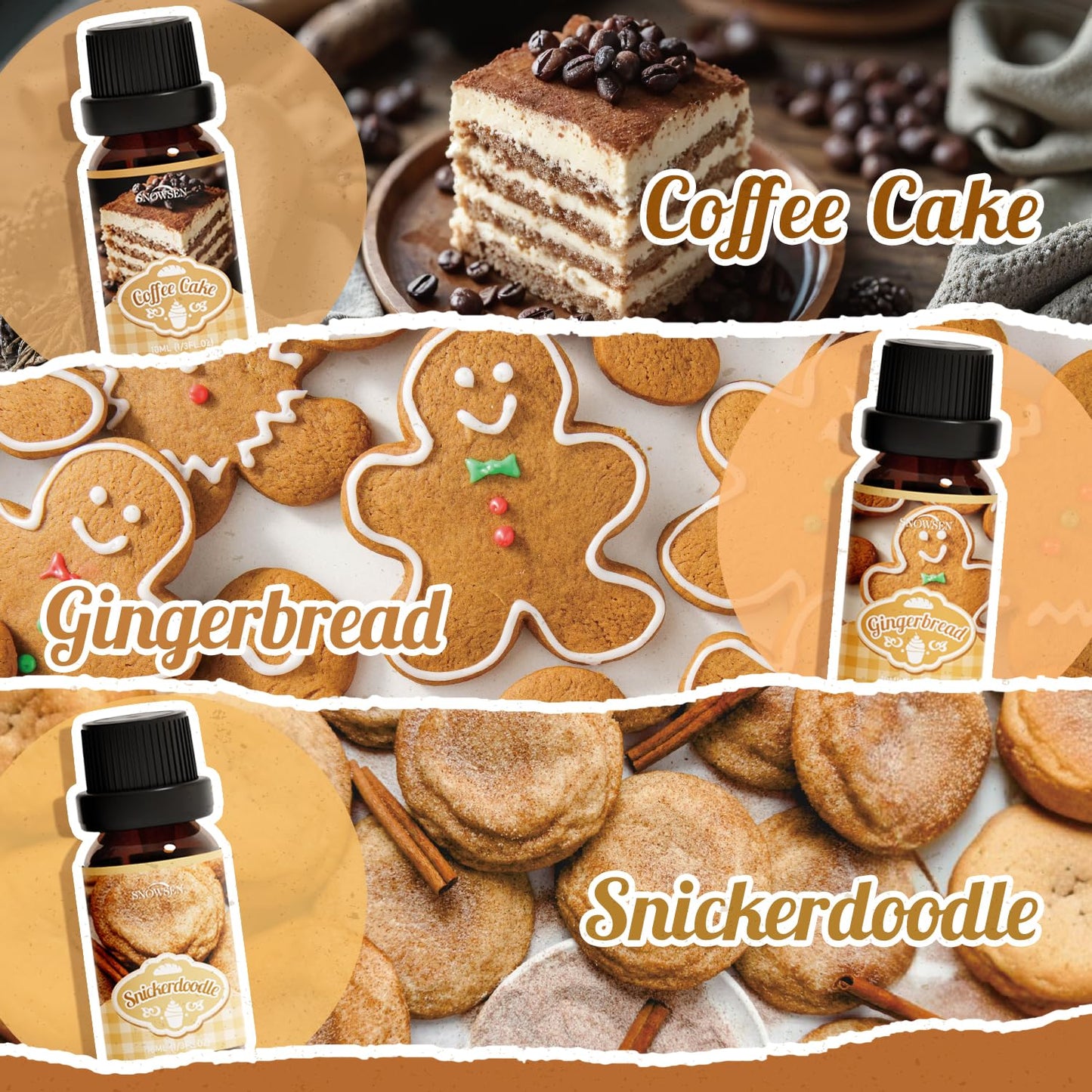 Bakery Essential Oils Gift Set – SNOWSEN Fragrance Oils for Diffuser