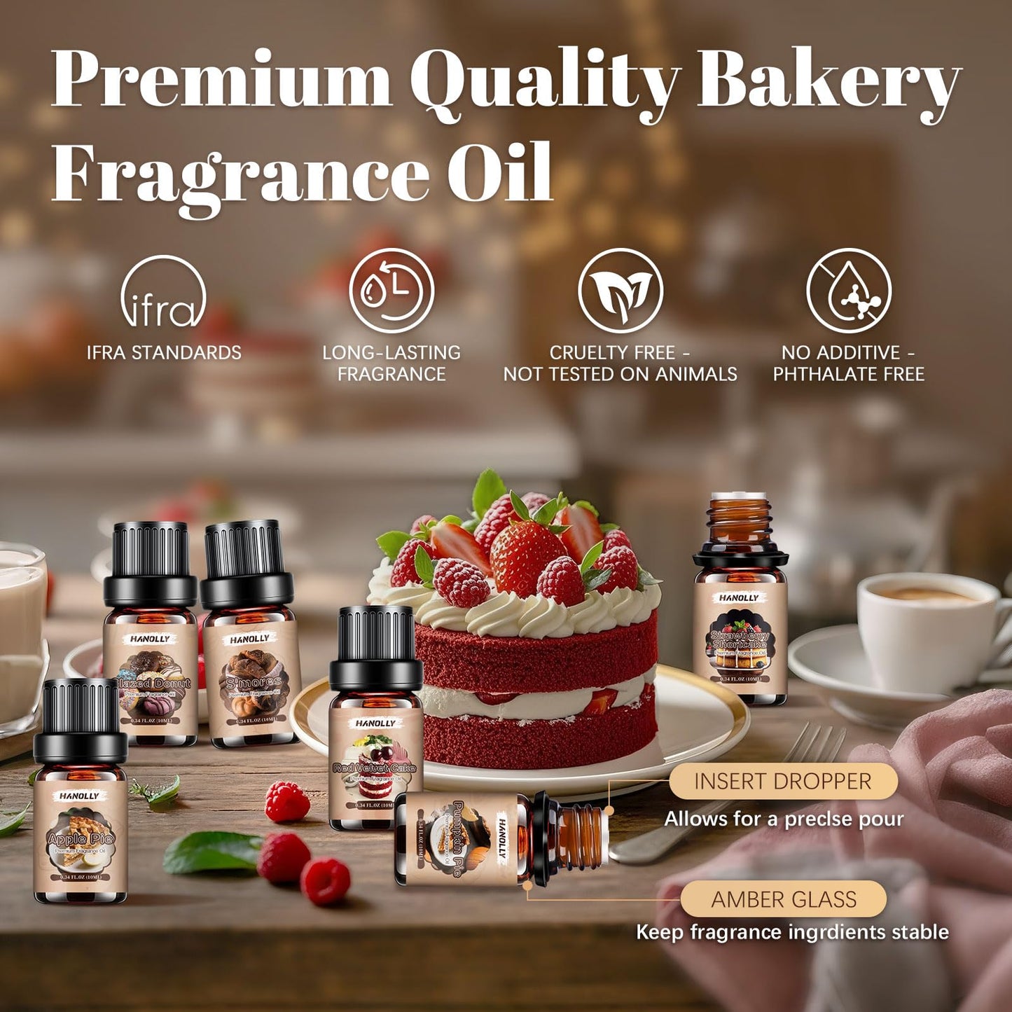 Bakery Essential Oils Set – Premium Fragrance Oils for Diffusers, Candles & Soap