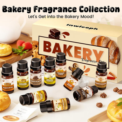 Bakery Essential Oils Set (10×5ml) – Fragrance Oils for Soap & Candle Making