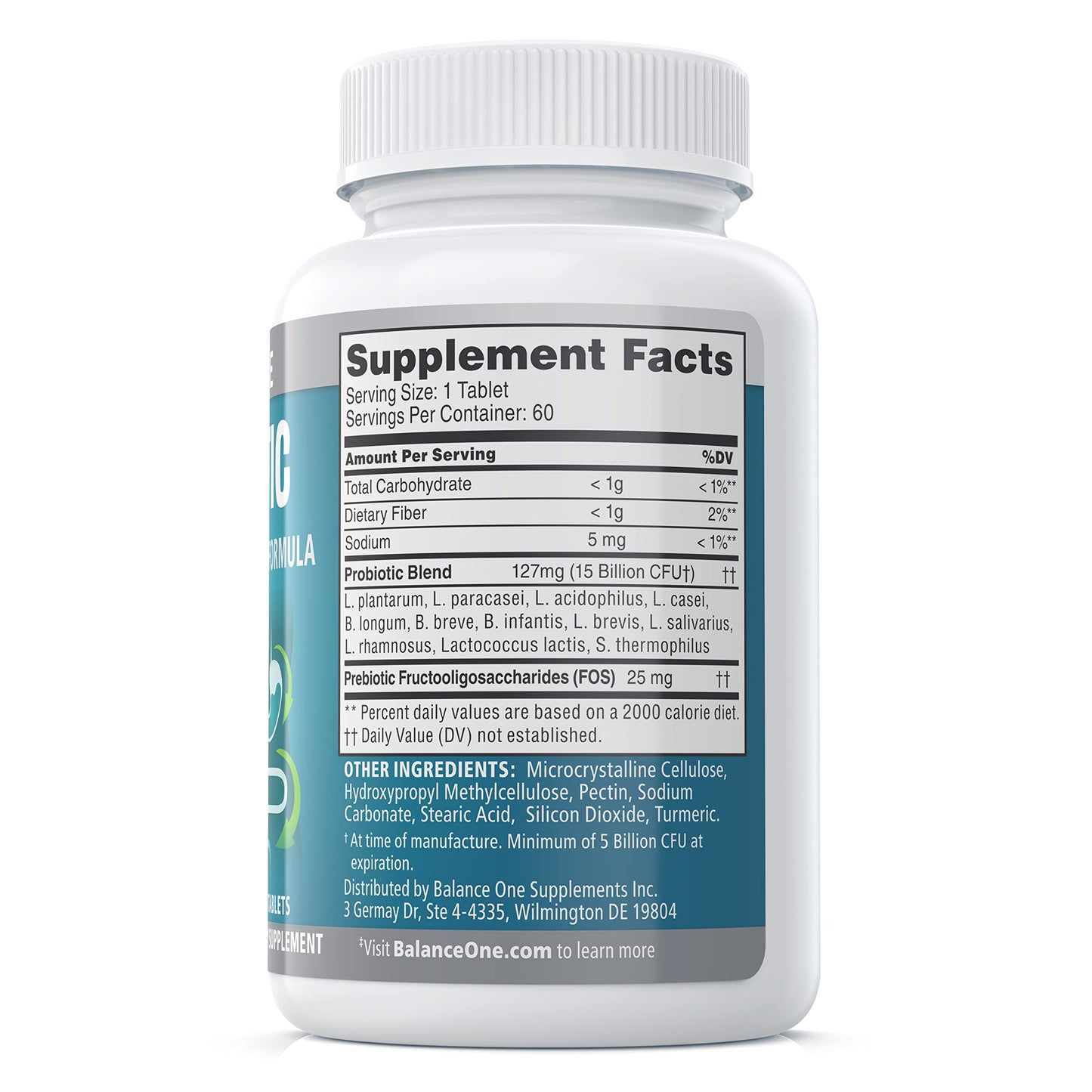 Balance ONE Probiotic for Women & Men – Time-Release 60 Tablets