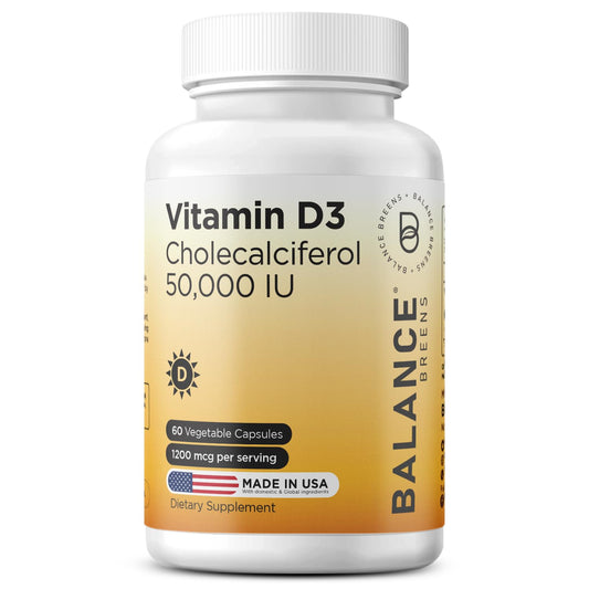 Balancebreens Vitamin D3 50,000 IU – 60 Veggie Capsules | Immune & Bone Health BritishVita | Premium UK Vitamins & Wellness Supplements