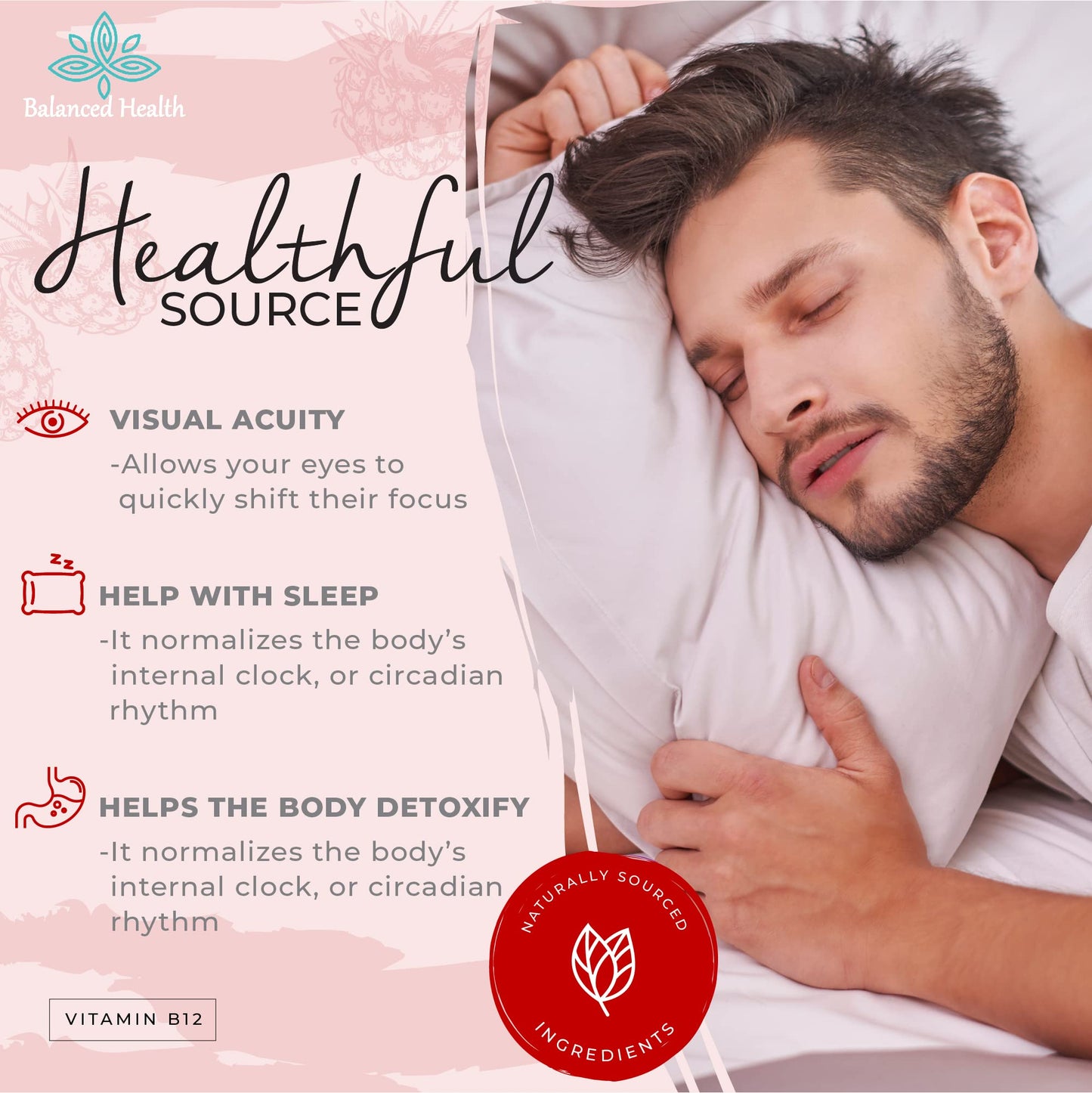 Balanced Health B12 1,000 mcg Sublingual Drops – Raspberry, 2oz, 120 Servings (Pack of 2)